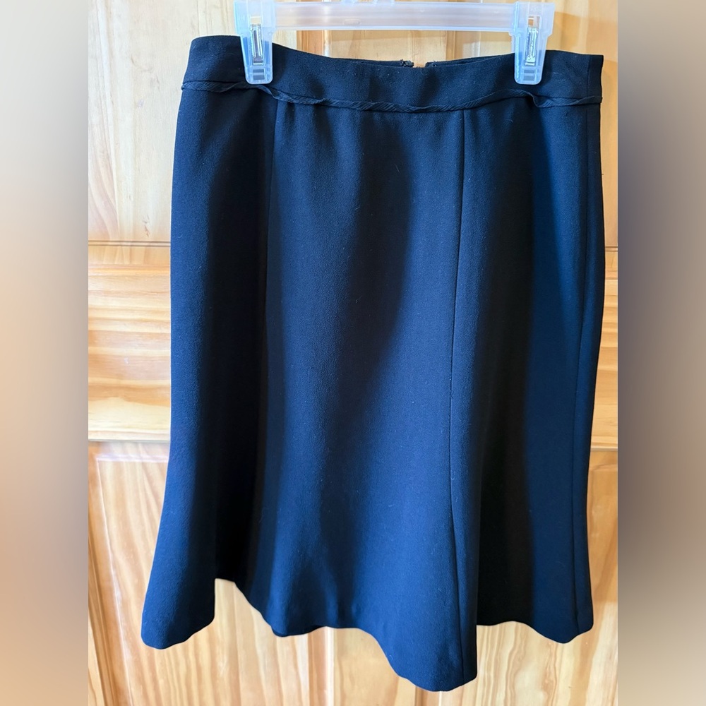 White House Black Market Classic Black A-Line Skirt